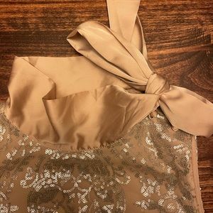 Spring Sequin Rose Gold Blouse (Size M)